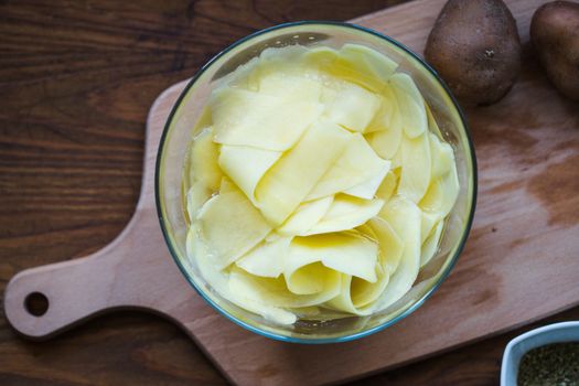 2 medium peeled and grated potatoes