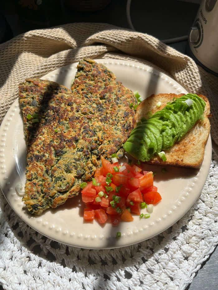 Spinach omelette without egg