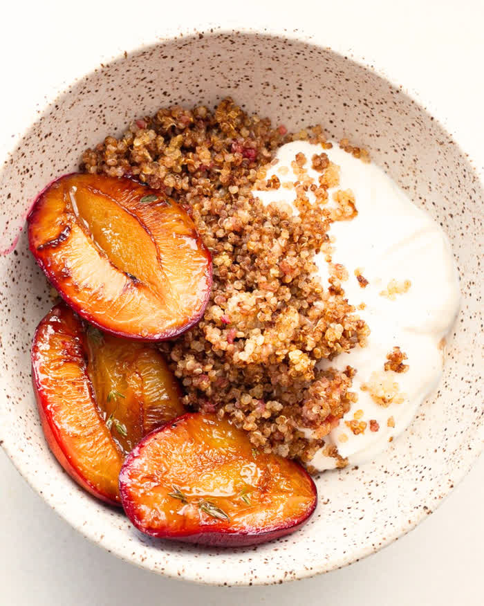 Quinoa and peach tibia Bowl
