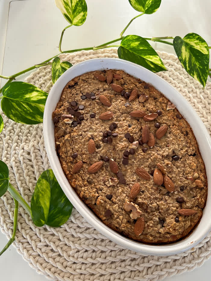 Banana and Chip Bake Oats