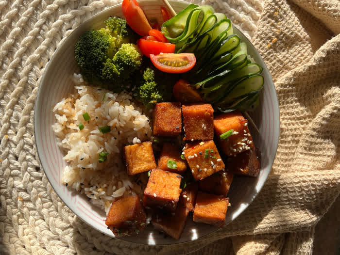 Tofu homemade Turkish lentils
